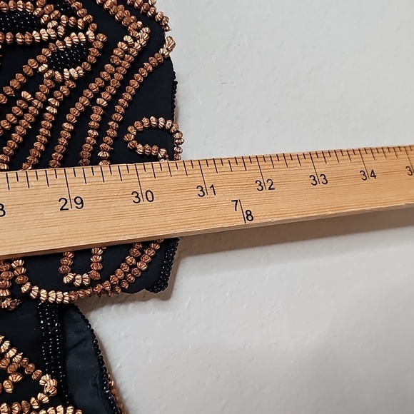 Cache Black and Gold Beaded Pants and Top Set- Silk! - Picture 10 of 14